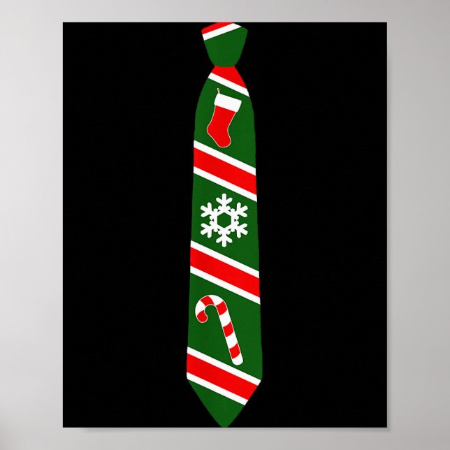 Funny Christmas Tie - Holiday Tuxedo Fun Tee Desig Poster (Framsidan)