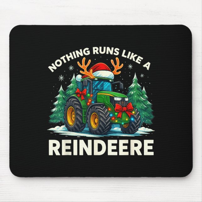 Funny Christmas Tractor Nothing Runs Like A Reinde Musmatta (Framsidan)