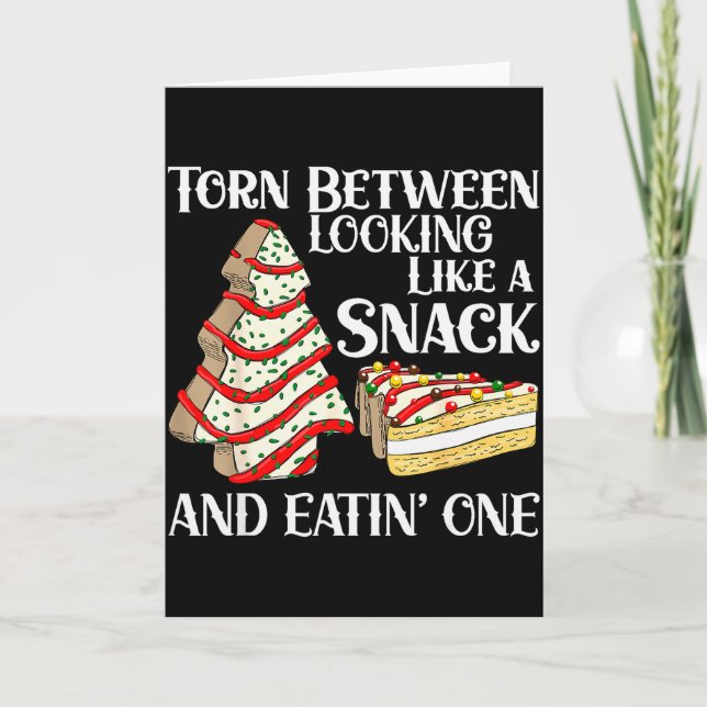 Funny Christmas Tree Cake Torn Between Looking Lik Kort (Framsida)