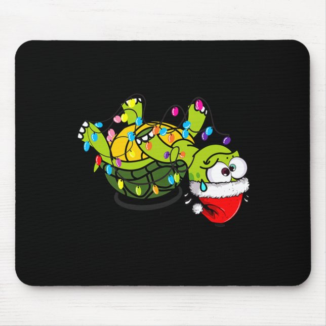 Funny Christmas Turtle It's Fine I'm Fine Everythi Musmatta (Framsidan)
