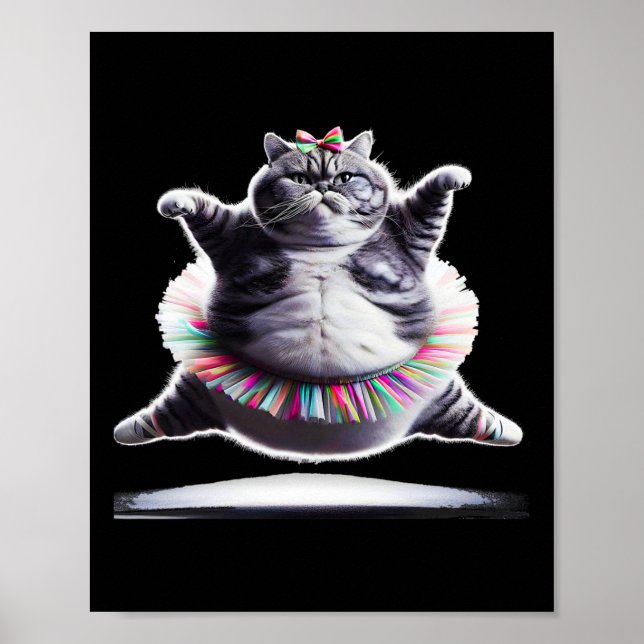Funny Chub Cute Dancing Cat Poster (Framsidan)