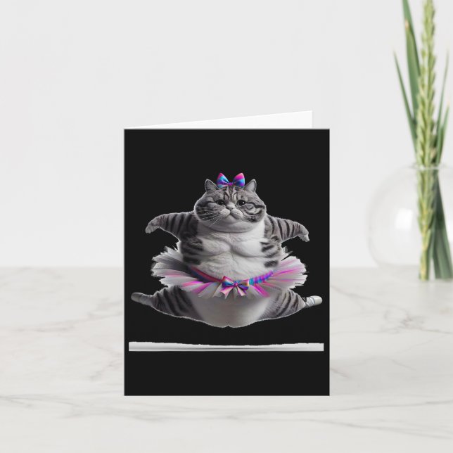 Funny Chub Dancing Cat Funny Kort (Framsida)