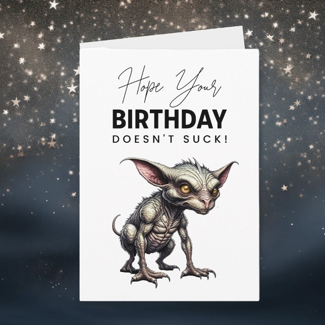 Funny Chupacabra Pun Birthday Kort (Skapare uppladdad)