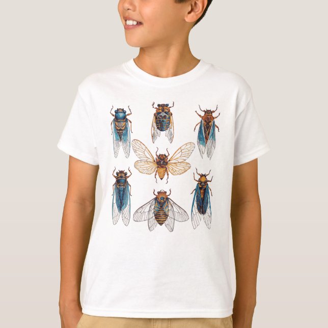 Funny Cicadas Insekt Kryp Graphic Cicada Älskare T Shirt (Framsida)