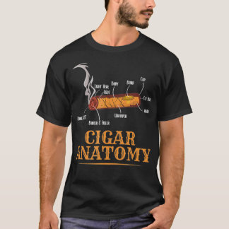 Funny Cigar Anatomy Smoker Cigars Whisky Älskare M T Shirt