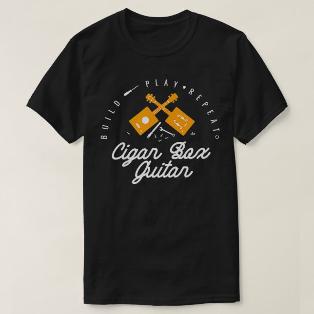 Funny Cigar Bo Guitar Guitarist Bassist Music Love T Shirt (Design framsida)
