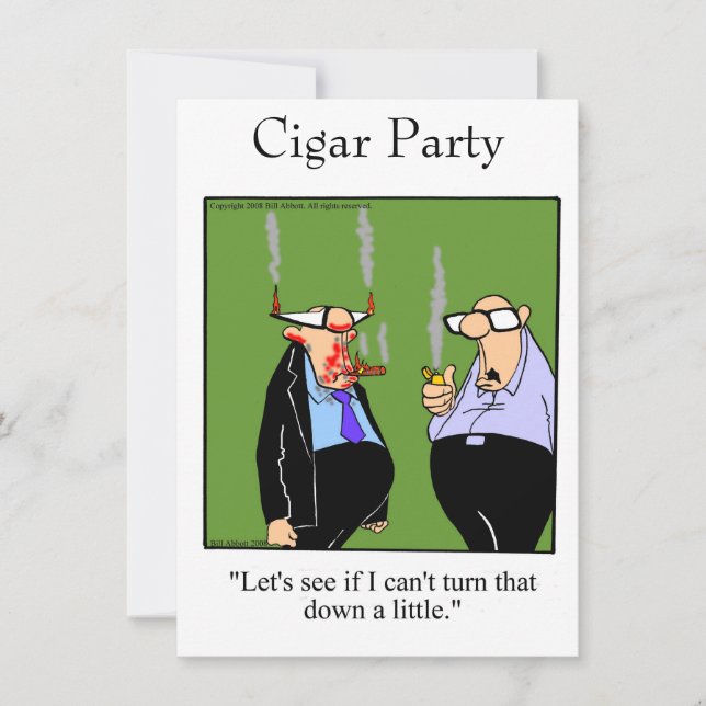 Funny Cigar Party-inbjudan Inbjudningar (Framsida)