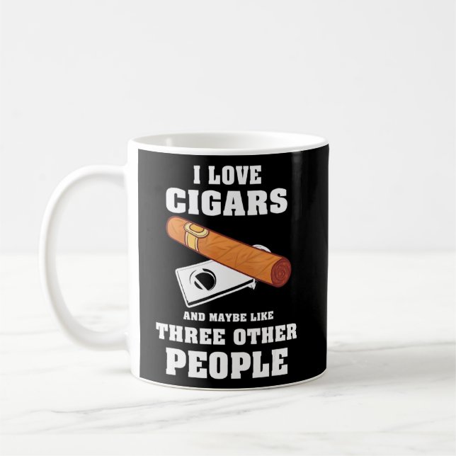 Funny Cigar Set Älskare Smokers Party I Kärlek Kaffemugg (Vänster)