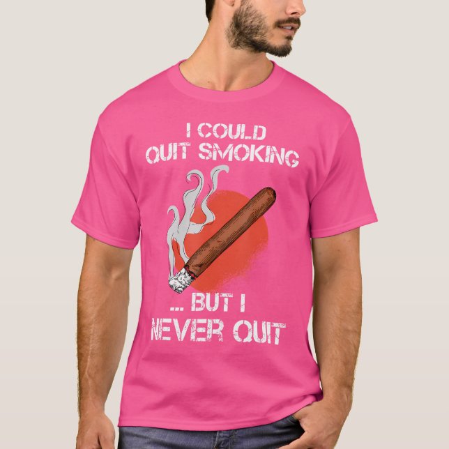 Funny Cigar Smoker T Shirt (Framsida)
