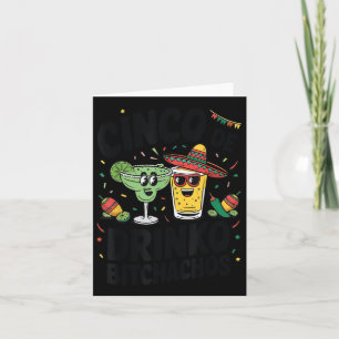 Funny Cinco De Drinko Achos Margirita Tequila Wome Kort