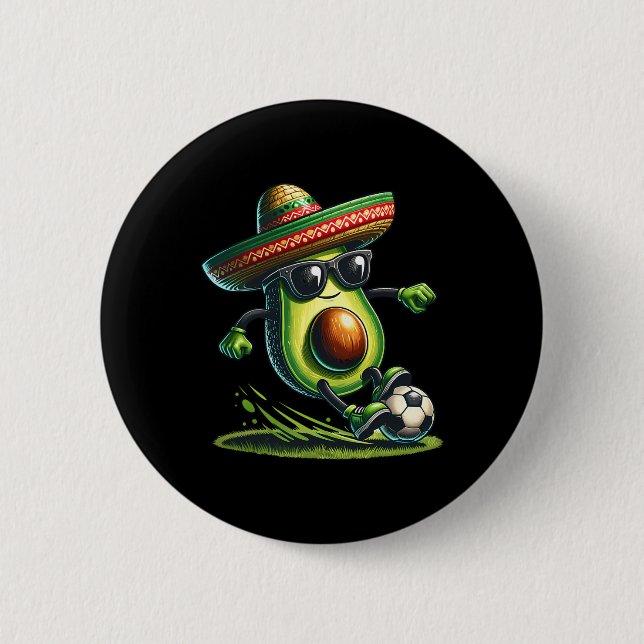 Funny Cinco De Mayo Avocado visar idrottskunskaper Knapp (Framsida)