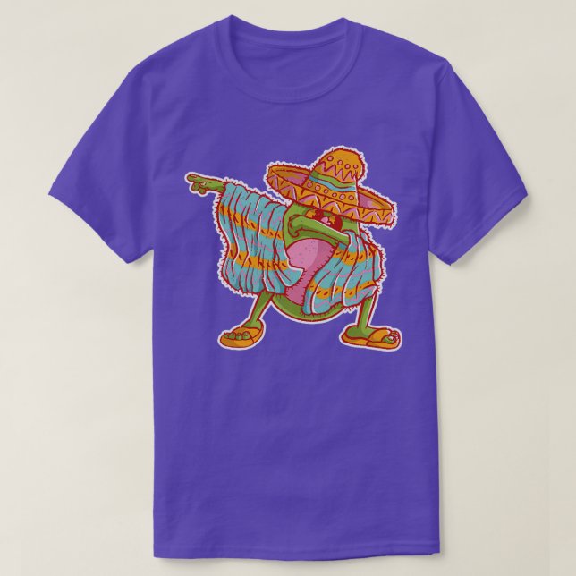 Funny Cinco De Mayo Dabbing Avocado T Shirt (Design framsida)
