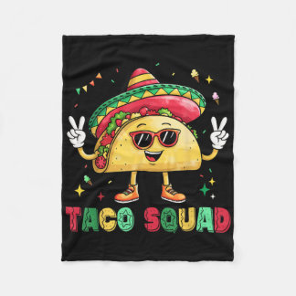 Funny Cinco De Mayo Funny Taco Squad Sombrero Hat Fleecefilt