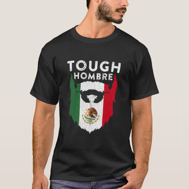 Funny Cinco de Mayo Meme Mexican Flagga Beard Bad T Shirt (Framsida)