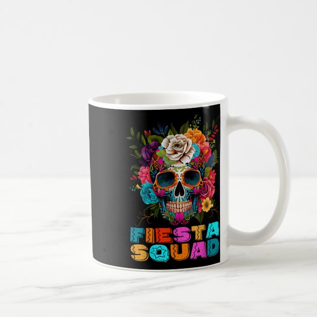 Funny Cinco De Mayo Shirts Fiesta Squad Mexican Sk Kaffemugg (Höger)
