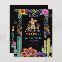 Funny Cinco De Mayo Sip och Salsa Cat FIESTA