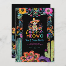 Funny Cinco De Mayo Sip och Salsa Cat FIESTA