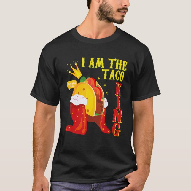 Funny Cinco De Mayo T: Jag är Taco Kung Boy Dow T Shirt (Framsida)