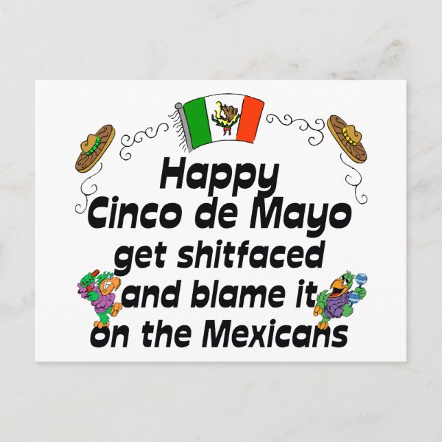 Funny Cinco de Mayo Vykort (Framsida)