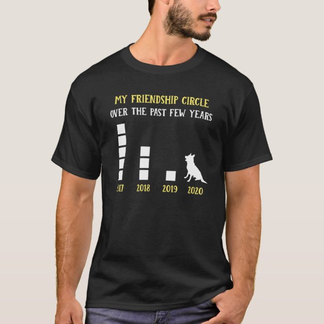 Funny Circle Vänskap German Shepherd Apparel T Shirt (Framsida)