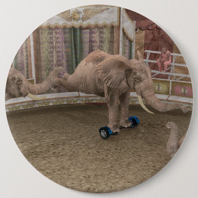 Funny Circus Elephants Knapp (Framsida)