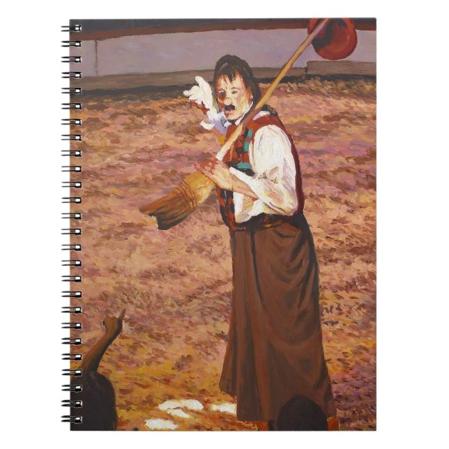 Funny Circus Flora Clown Delight Children Anteckningsbok Med Spiral (Framsidan)