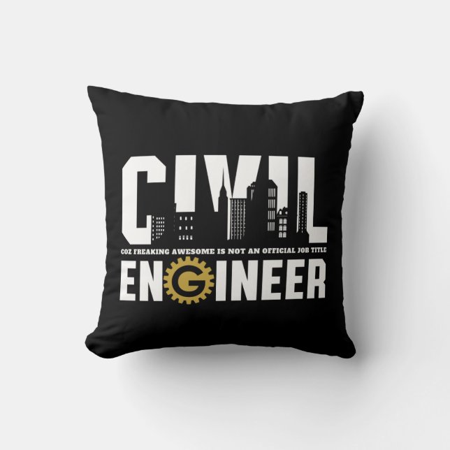 Funny Civil Ingenjör Civil Engineering Student Kudde (Framsida)
