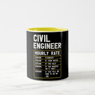 Funny Civil Ingenjör Two-Tone Coffee Mugg