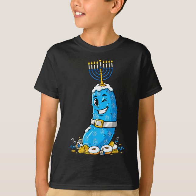 Funny Ckle Dreidel Menorah Hanukkah Kids Womens Me T Shirt (Framsida)