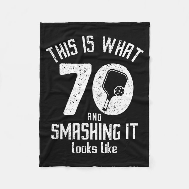 Funny Ckleball 70th Birthday 70 Years Old Love Ckl Fleecefilt (Framsidan)