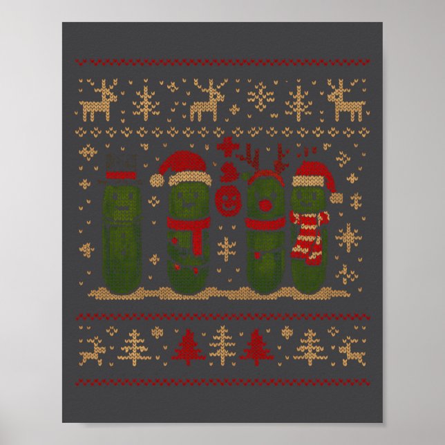 Funny Ckles Christmas Lights Santa Hat Xmas Ugly S Poster (Framsidan)