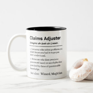 Funny Claims Adjuster Definition Två-Tonad Mugg
