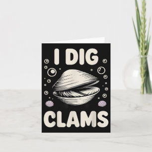 Funny Clam Gräver Design För manar Women Clam Digg Kort