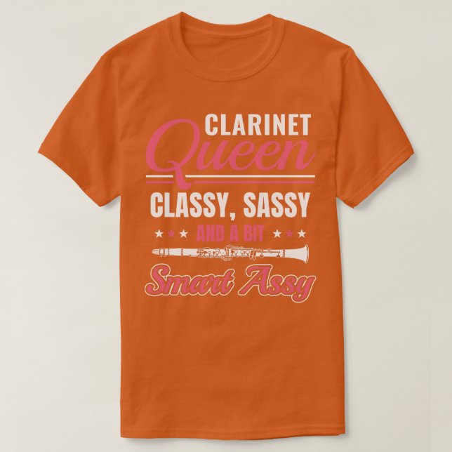 Funny Clarinet Player Clarinetist Clarinet Queen T Shirt (Design framsida)