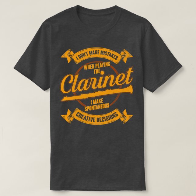 Funny Clarinet Player Clarinetist Gift T Shirt (Design framsida)