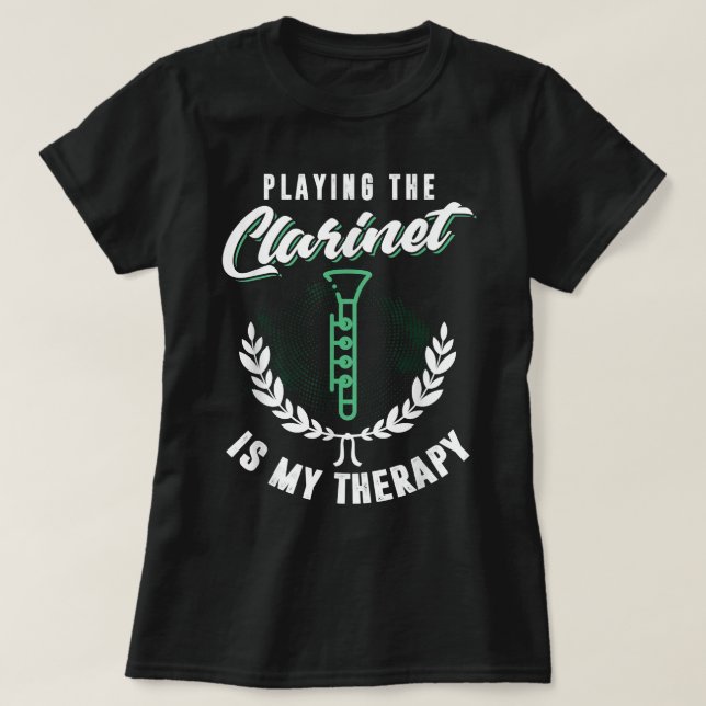Funny Clarinet Player Clarinetist Joke Clarinet2 T Shirt (Design framsida)