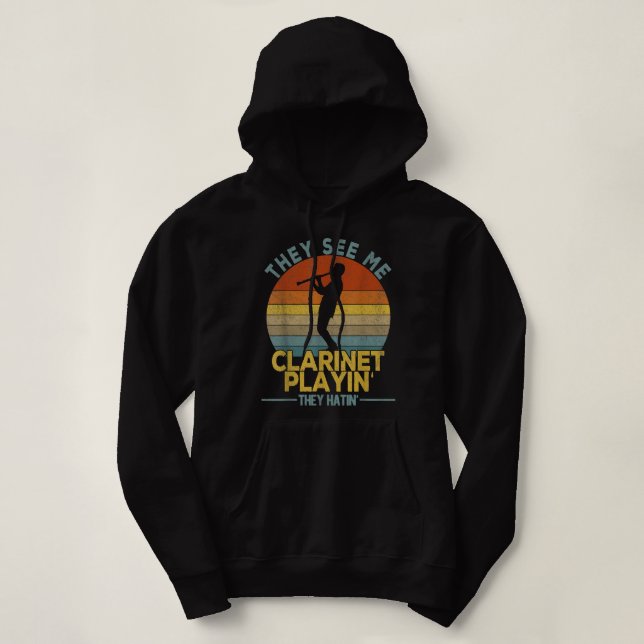 Funny Clarinet Quote Clarinet Player Musician Retr T Shirt (Design framsida)
