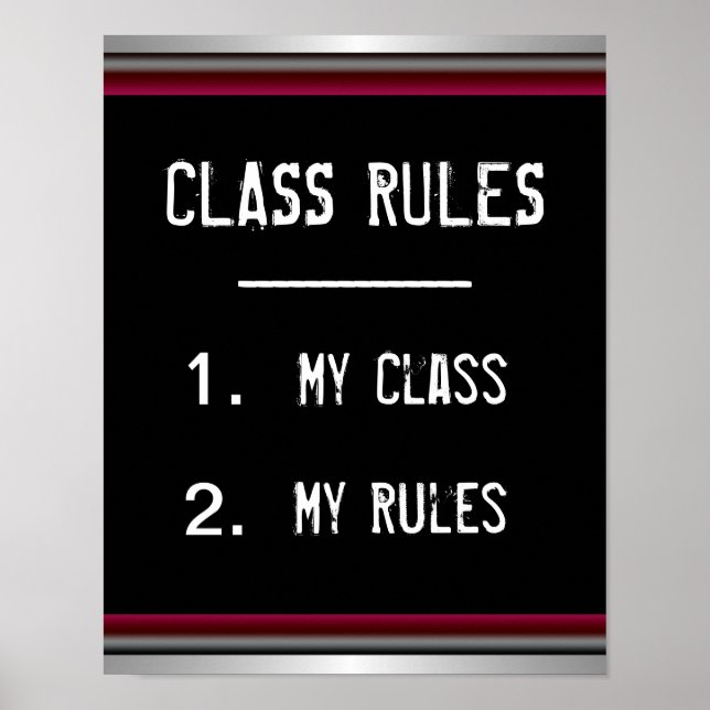 Funny Class Regler Poster (Framsidan)