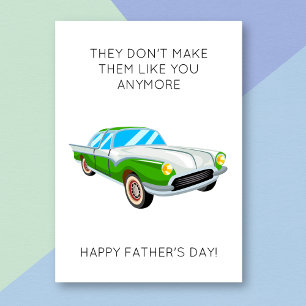 Funny Classic Car Pun Fars dag Card Kort