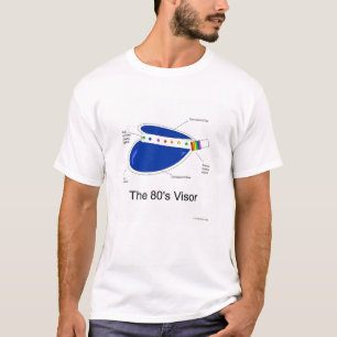 Funny Classic Eighties Visor Tecknad Nostalgia T Shirt