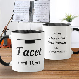 Funny Classical Music Humor Tacet Morning Rest Mugg