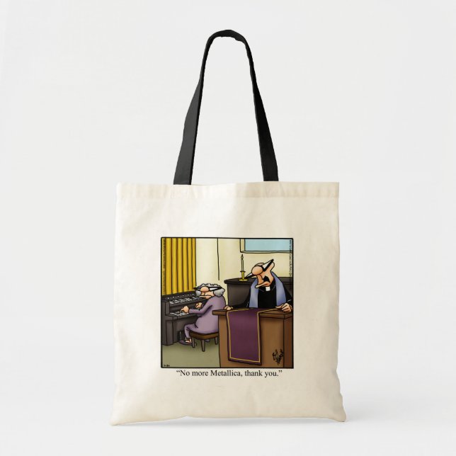 Funny Clergyman Tote Bag Gift Tygkasse (Framsidan)