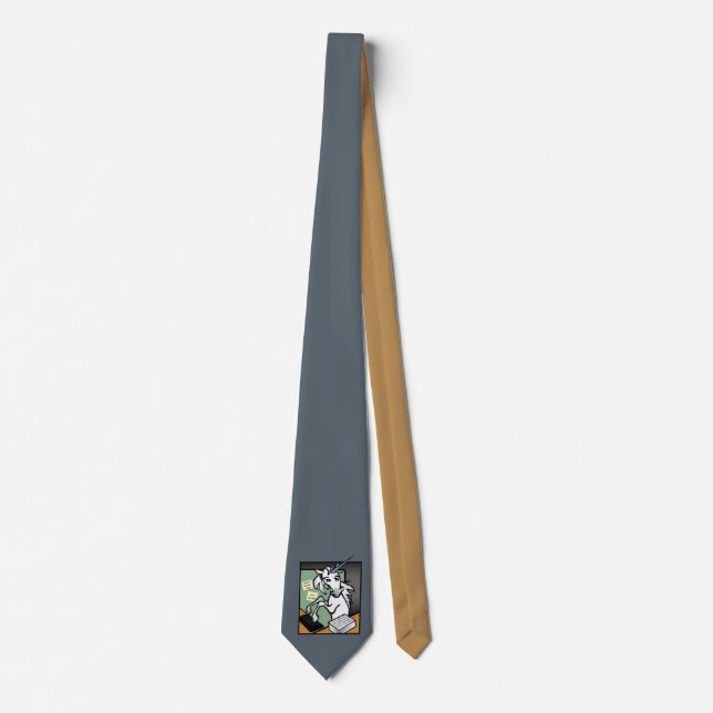 FUNNY CLERICAL UNICORN GRAPHIC NECK TIE SLIPS (Framsida)