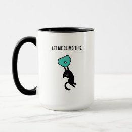 Funny Climbing Cat Catches Climbing Hold Mugg