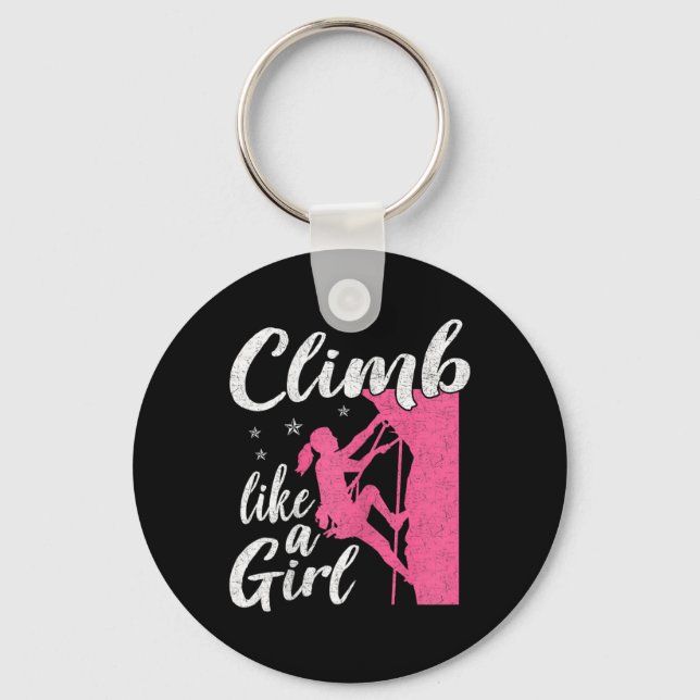 Funny Climbing Lover Graphic For Women And Girls C Nyckelring (Framsida)
