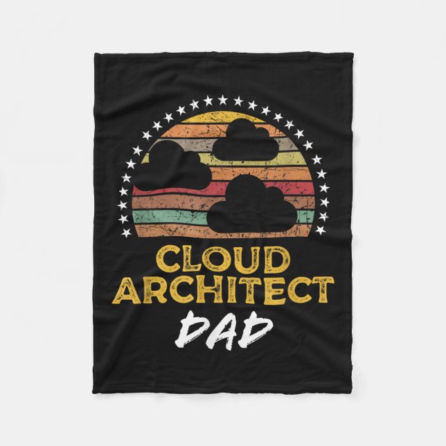 Funny Cloud Architect Pappa, Data Center Tech Quot Fleecefilt (Framsidan)
