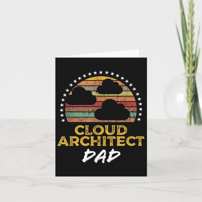 Funny Cloud Architect Pappa, Data Center Tech Quot Kort (Framsida)