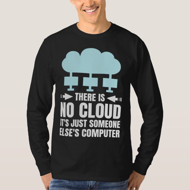 Funny Cloud Computing Design for Programmer Develo T Shirt (Framsida)