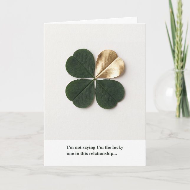 Funny Clover Relationship Card – Luxury Kort (Framsida)