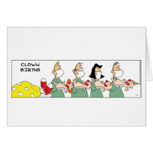 Funny Clown Birth Hälsningskort